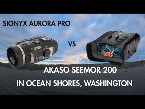 SiOnyx Aurora Pro vs AKASO Seamor 200 Night Vision Battle: Extreme Test at Ocean Shores Beach!