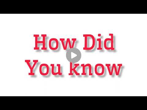 How did you know, instrumental