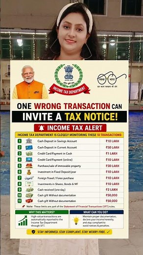 Income Tax Alert 2026 | 🚨Avoid Income Tax Notice 😱 | 10 Transactions IT Dept Tracks | Red Flags 🚨