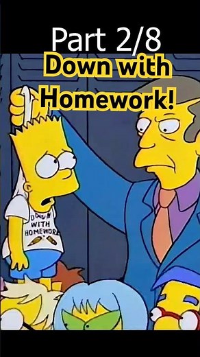 2/8 Down With Homework #simpsons #shorts #pixelateddavid