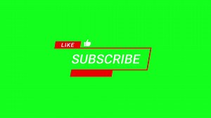 Download Subscribe Button Green Screen Red Blue Line for free