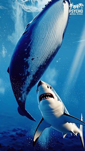 Shark vs Whale: Epic Ocean Battle || When a Shark Challenges a Whale || #shorts