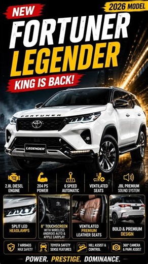 Toyota Fortuner Legender 2026: Is It Still Unbeatable? Price & Features