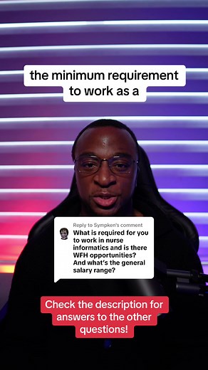 Replying to @Sympken The minimum requirement to work as a nurse in Clinical Informatics may surprise you!😮 Yes, there are WFH opprtunities. Most CI positions are either fully remote or hybrid. Salary varies enormously depending on where you work and the hospital/organization you work for. In my case, I’m making more now as an Analyst than I made working bedside! #clinicalinformatics #nursinginformatics #informaticsnurse #nursing