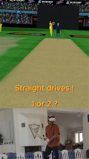 Straight Drives with Real Bat in VR | Chose 1 or 2 | VR Cricket | IB Cricket