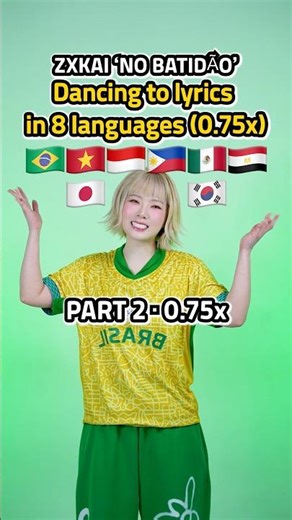 NO BATIDÃO🔥 Dancing to Lyrics in 8 Languages (0.75x)🪞
