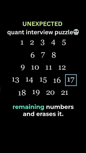 EASY Quant Interview Puzzle 😊 #quantinterviews