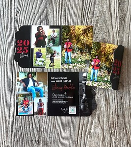 Graduation Invitations Luxury Custom Folded Graduation Announcements · Customize ALL Colors and Design · Include 9  Photos - Etsy