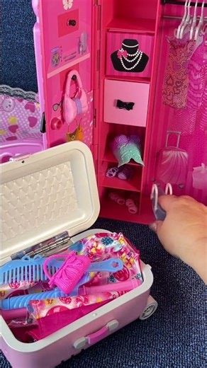 Satisfying With Unboxing Barbie Locker Set Toys, ASMR Video #shortsvideo