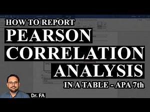 How to Make Pearson Correlation Analysis Table in Word - APA 7th Edition
