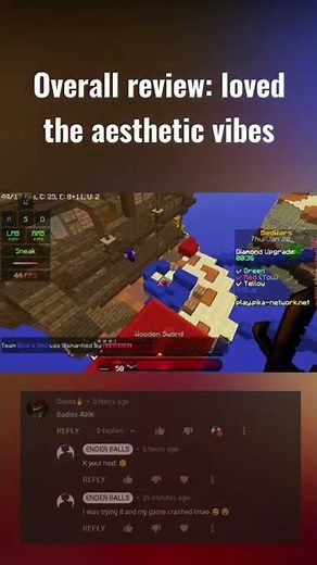 Minecraft bedwars moments | Bedless noob texture pack review