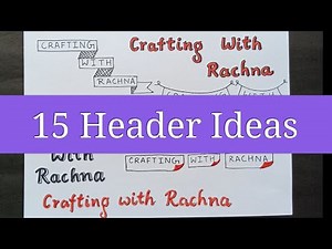 15 Cute Ways to write a Title/Different styles of Writing Heading/Project Heading Design