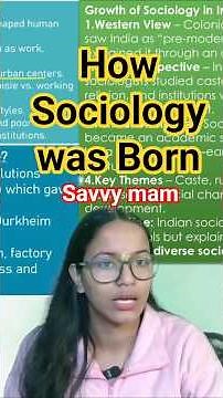 How Sociology Was Born #class11sociology #exam