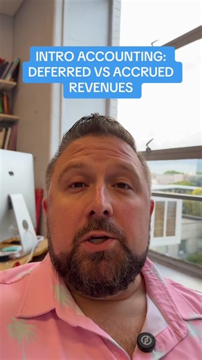 In intro accounting class we learn the difference between deferred and accrued revenues with our revenue recognition principle, which helps us adhere to accrual accounting. Deferred revenues literally means we are deferring the revenue to a later point in time, which means we collected cash first. Accrued revenues have to be the opposite, where we recognize revenue first snd collect cash later. #accounting #study #major #explained