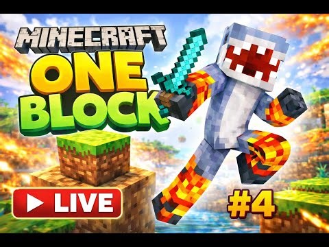 minecraft one block livestream with scar gaming PART 4🔥🤯