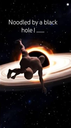 Get too close to a black hole and… you turn into space spaghetti! 🤯#blackhole #spaghettification..
