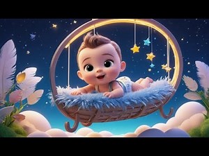 Rock a Bye Baby Sleeps on a Feather Moon | English Nursery Rhyme | Kids Songs | Baby Music