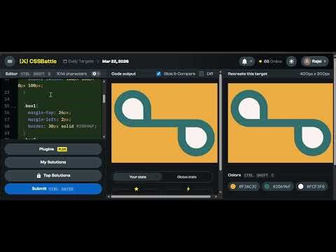 CSS Battle Daily Challenge #22 | Creative Shape with HTML & CSS