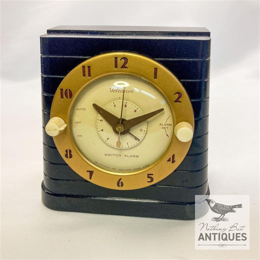 Vintage MCM Telechron Electric Alarm Clock, Bakelite Case, WORKING, Ca. 1940s - 50s - Etsy