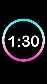 ⏱️ 1 Minute 30 Second Countdown Timer | Clock Ticking Sound & Alarm