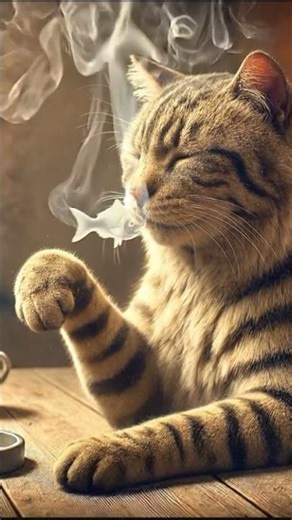 Smoking kitty 😮💔 #cat #shorts