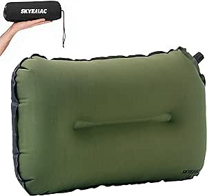 SKYEMAC Camping Inflatable Pillows - Beach Backpacking Pillow Inflatable for Sleeping Neck Lumbar Support While Traveling Hiking