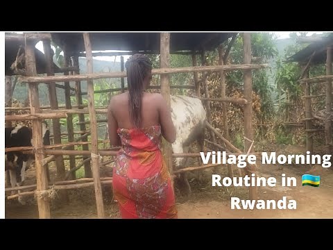 Village life in 🇷🇼 Rwanda 🇷🇼/ African Village girl's Morning Routine. #africa #village #trending