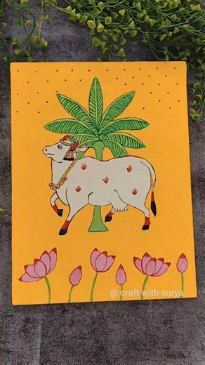how to paint pichwai cow