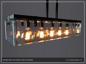 UHP2440 Modern Farmhouse Modern Chandelier, 15-3/4"H x 36-3/4"W, Olde Bronze Finish, Bristol Collection