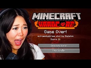 Extra Emily Plays Hardcore Minecraft for the FIRST TIME!