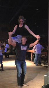 44K views · 371 reactions | Give this shoulder seat lift a try with your partner and see what ya think! This move requires a decent amount of floor space so make sure your floor awareness is at full attention fellas, its our job to keep her safe. Don’t forget to follow for more clips & ideas. . . === Keep Dancin & Romancin, ~Hunter  | Show Her Off Dance | Facebook