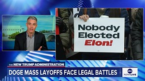 11K views · 206 reactions | The Trump administration is being hit with numerous lawsuits in reaction to the layoffs of tens of thousands of government workers by Elon Musk’s DOGE. Devin Dwyer has the latest. | ABC News Live | Facebook