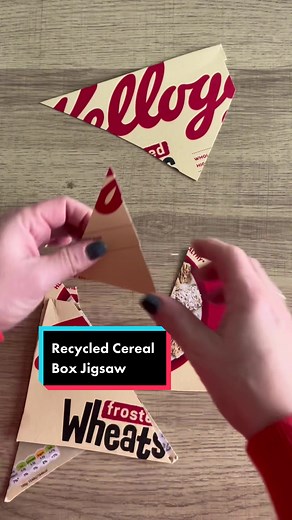 DIY Jigsaw from Recycled Cereal Boxes