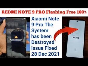 Redmi Note 9 Pro The System has been destroyed Problem Fix II Redmi Note 9 Pro Stock ON Logo Solve