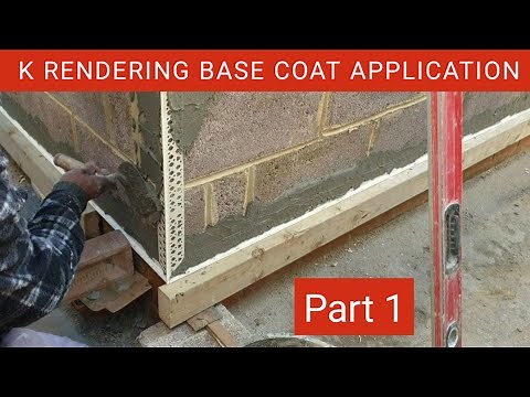 How to Apply K Render Base Coat on Exterior Walls || K Rendering Base Coat Application on Blocks