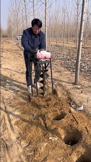 The process of digging a hole in the ground - Goodtools and machinery make work easy