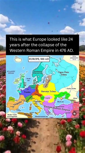 Europe After the Fall of Rome (500 AD) 😳 #shorts
