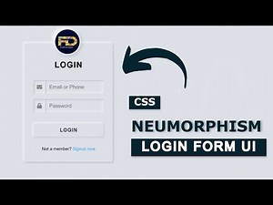 Neumorphism Login Form using HTML and CSS