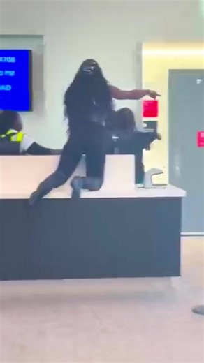 Woman flips out at airport #crazy #karen #airport #reaction | airport videos