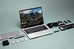 You can replace everything but the kitchen sink on this modular laptop
