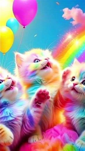 rainbow cats 😸😍 #cat #cute #kitten #rainbowcats #kitten