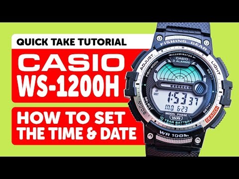 #CASIO WS-1200H (3485) - HOW TO Set The TIME AND DATE