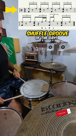 6.4K views · 71 reactions | 論 Snare rim SHUFFLE drum groove!...