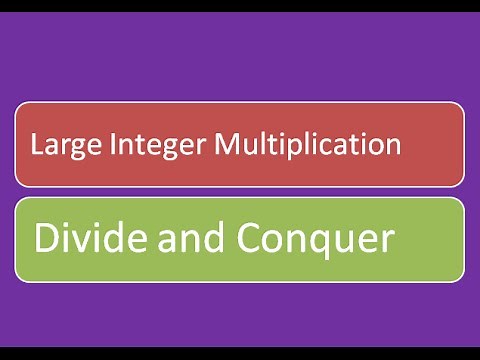 Large Integer Multiplication using Divide and Conquer