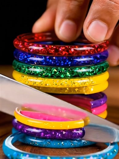 Experience the Mesmerizing Sounds of Colorful Glass Bangles