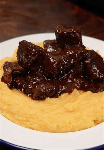 Delicious Peposo with Parmesan Polenta Recipe