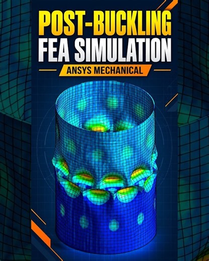 Buckling Analysis in ANSYS Mechanical 🔥 | Structural FEA #Shorts #mechanicalengineering #3dmodeling