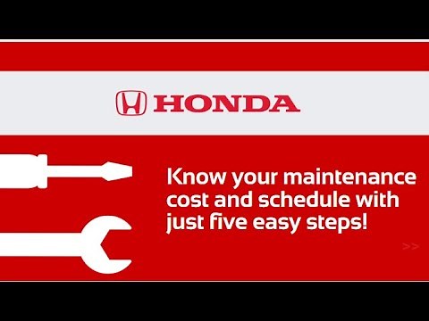 Know about your Honda Vehicle Maintenance Cost and Schedule!