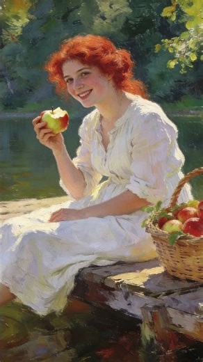 4K Apple Harvest by the Quiet Lake TV Screensaver