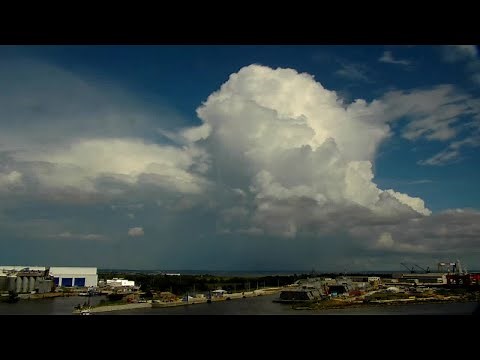 Sky Timelapse of Cumulonimbus Clouds with Lightning